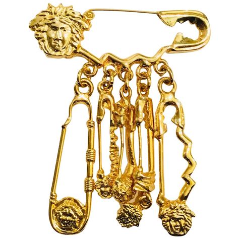 versace collar pin|versace pin brooch.